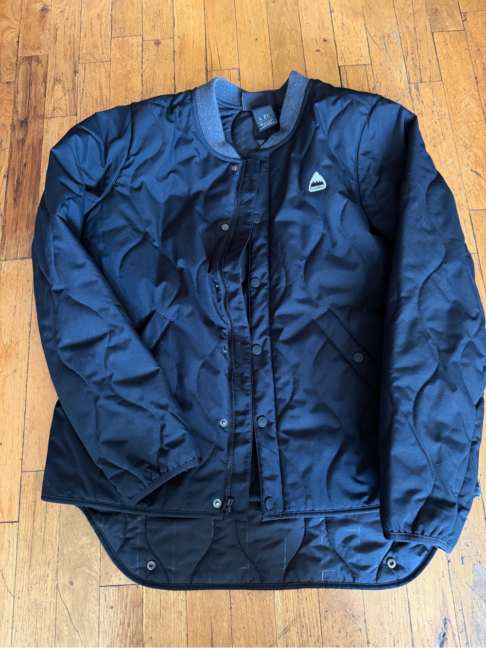 Burton Living Lining Quilted black puffer Jacket - large - great condition